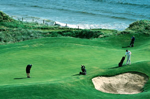 Golfing on the coast of Northern Ireland